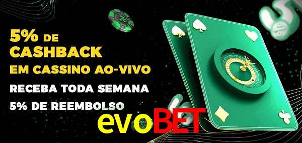 Promoções do cassino ao Vivo evobet